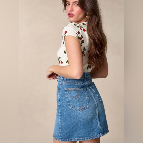 Rouje Denim Skirt FR 36 - Picture 4 of 4